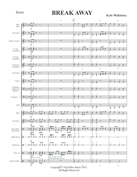 Breakaway Beginner Band Concert Tune Page 2