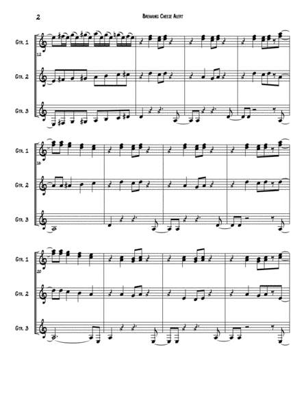 Breaking Cheese Alert For Guitar Trio Score Page 2