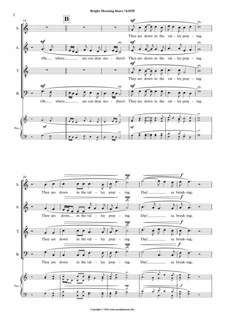 Bright Morning Stars Satb Page 2