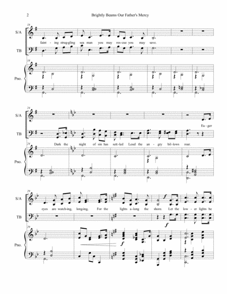 Brightly Beams Our Fathers Mercy Satb Easy Page 2