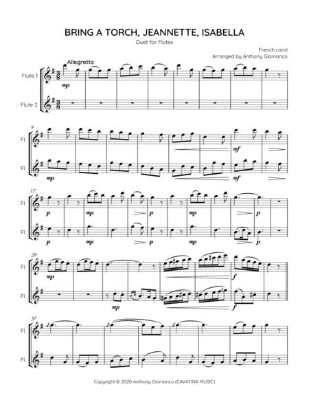 Bring A Torch Jeannette Isabella Flute Duet Page 2