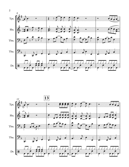 Brown Eyed Girl For Brass Ensemble Page 2