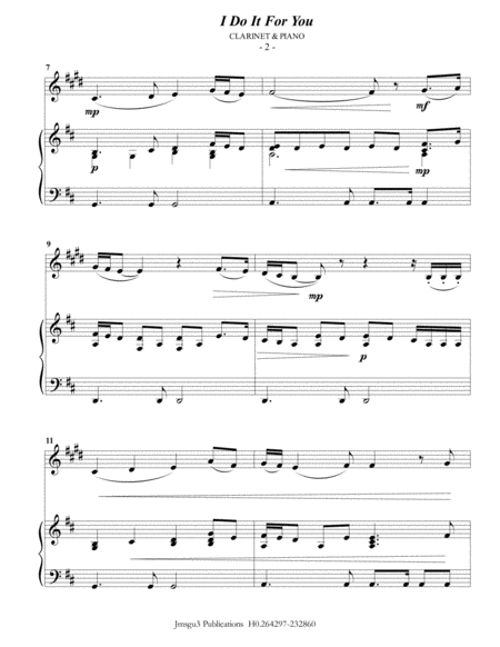 Bryan Adams Everything I Do I Do It For You For Clarinet Piano Page 2