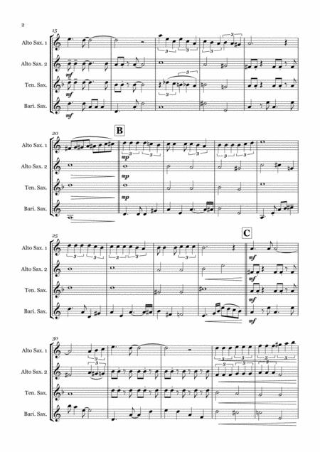 Bsame Mucho Kiss Me Much Saxophone Quartet Aatb Page 2