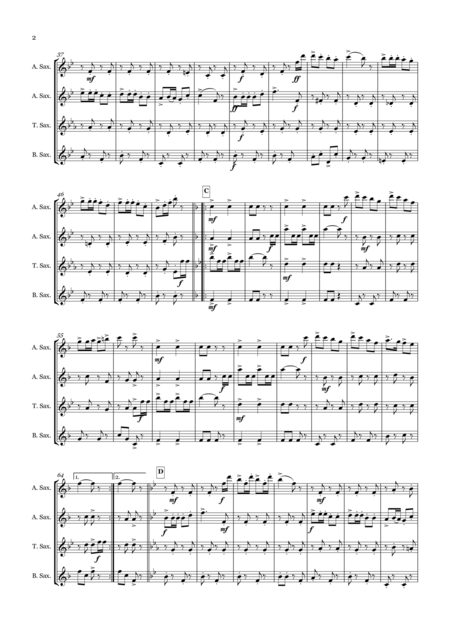 Bugle March For Saxophone Quartet Page 2