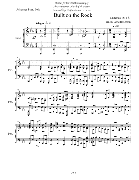 Built On The Rock Piano Solo Page 2