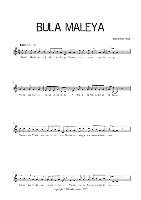 Bula Maleya Vocal Page 2