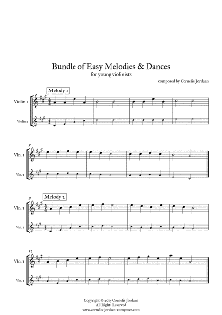Bundle Of Easy Melodies Dances For Young Violinists Page 2