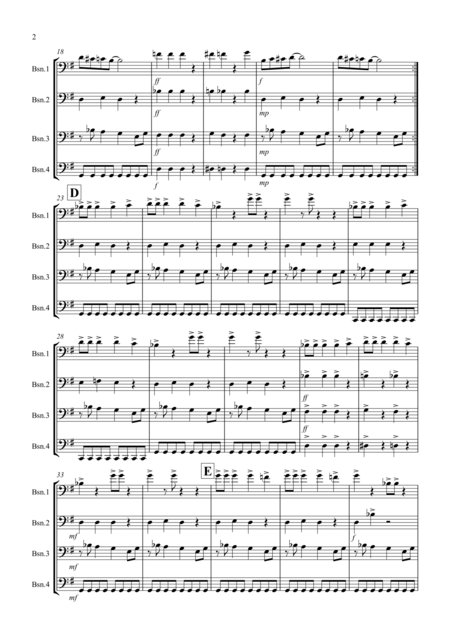 Burnies Blues For Bassoon Quartet Page 2