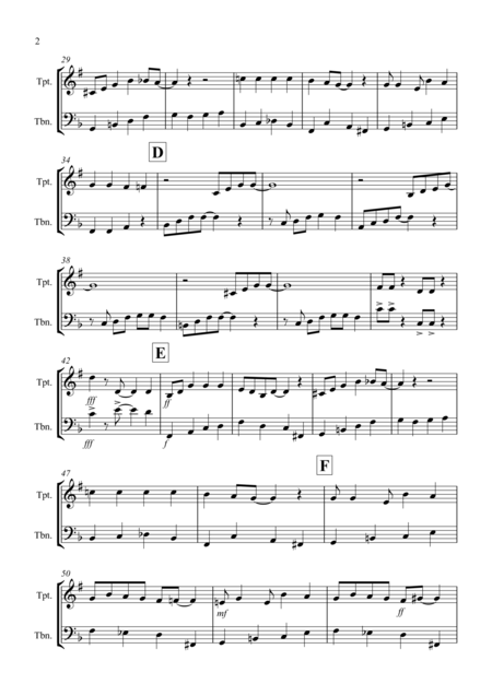 Burnies Ragtime For Trumpet And Trombone Duet Page 2