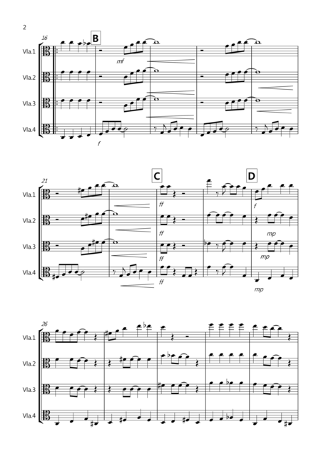 Burnies Ragtime For Viola Quartet Page 2