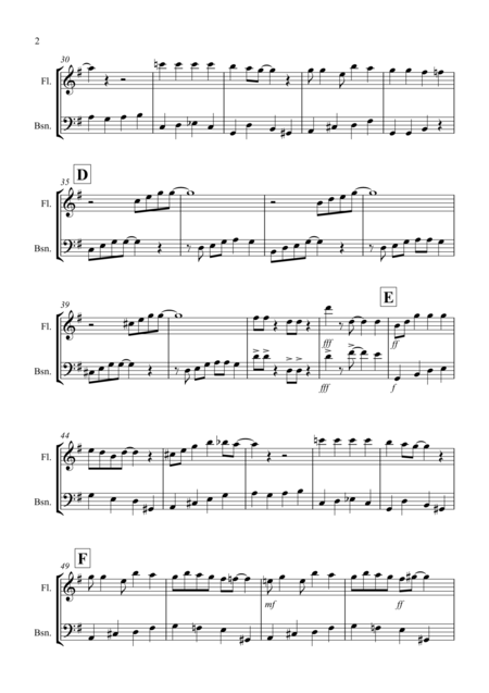 Burniess Ragtime For Flute And Bassoon Duet Page 2