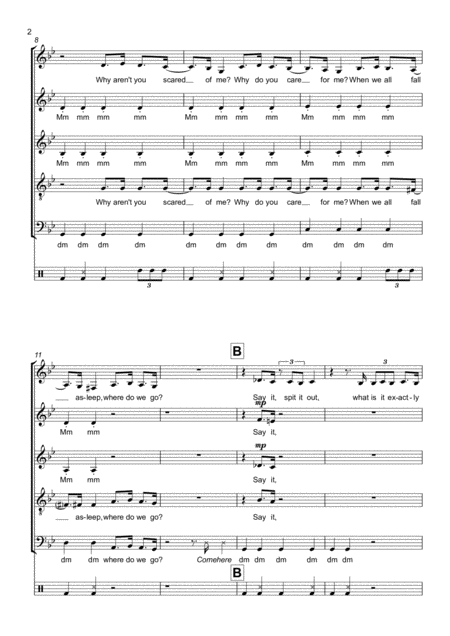 Bury A Friend Satb With Vocal Percussion Page 2