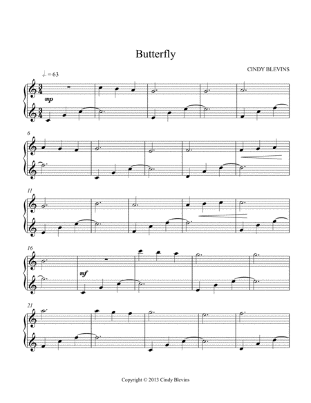 Butterfly For Double Strung Harp Page 2