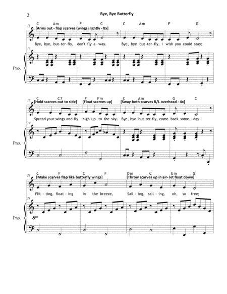 Bye Bye Butterfly Unison Page 2