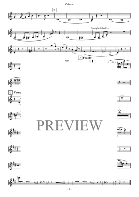 Cabaret Clarinet Play A Long The Jazzy Solo Clarinet Part Of The Original Recording From The Musical Cabaret Page 2