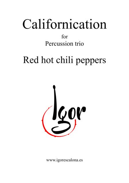 Californication Red Hot Chili Peppers Percussion Trio Page 2