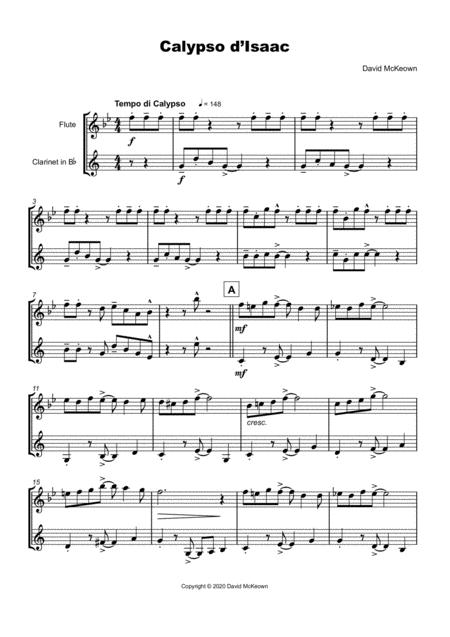 Calypso D Isaac For Flute And Clarinet Duet Page 2