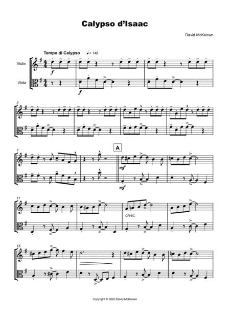 Calypso D Isaac For Violin And Viola Duet Page 2