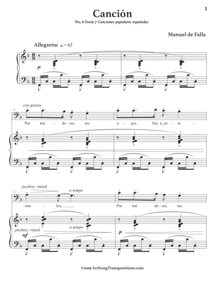 Cancin Transposed To F Major Bass Clef Page 2