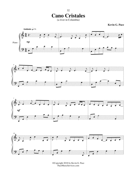 Cano Cristales Piano Solo Page 2