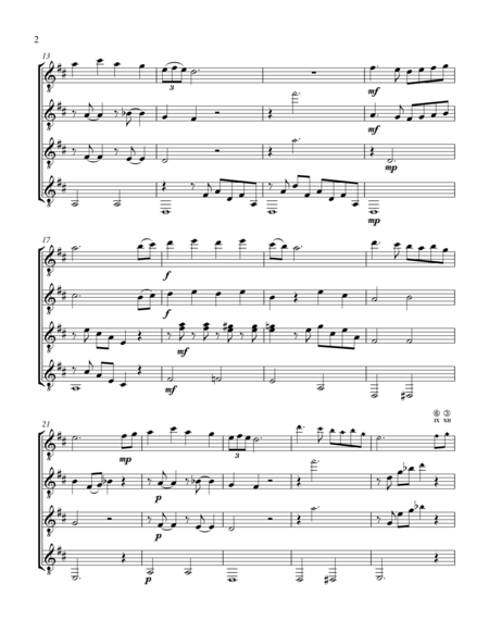 Cano Del Lladre Guitar Quartet Score And Parts Page 2