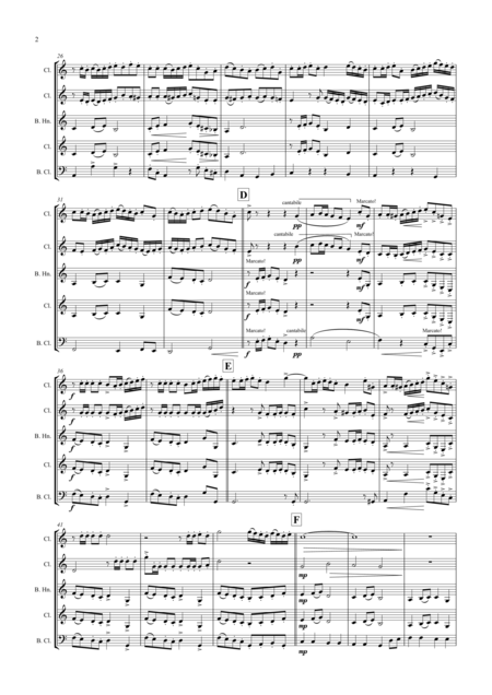 Canon C Major Kanon C Dur Clarinet Quartet Page 2