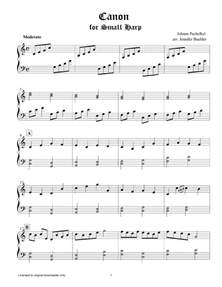 Canon For Small Harp Page 2