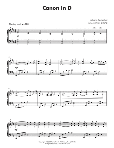 Canon In D Advanced Piano Solo Page 2