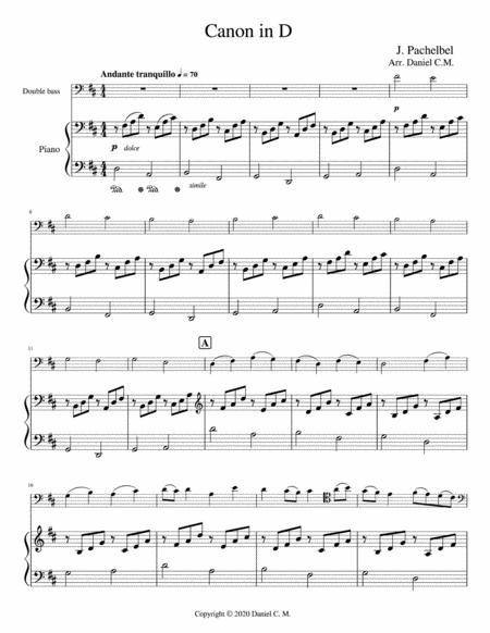 Canon In D Double Bass And Piano Page 2