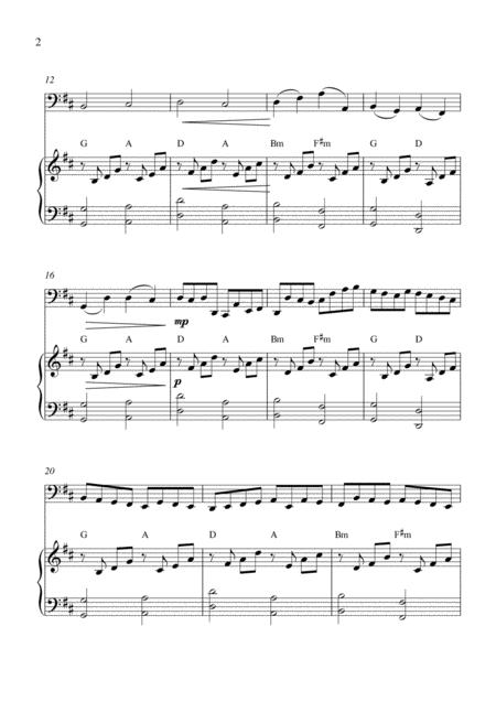 Canon In D For Cello Solo And Piano Accompaniment Page 2