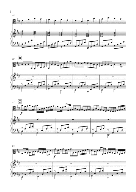 Canon In D For Viola And Piano Page 2