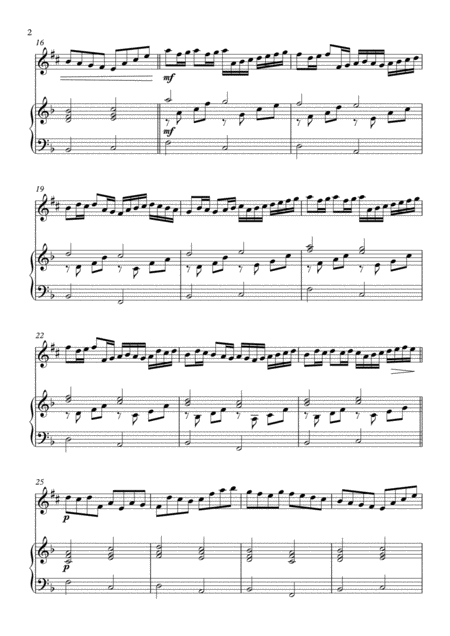 Canon In D Johann Pachelbel For Alto Saxophone Piano Page 2