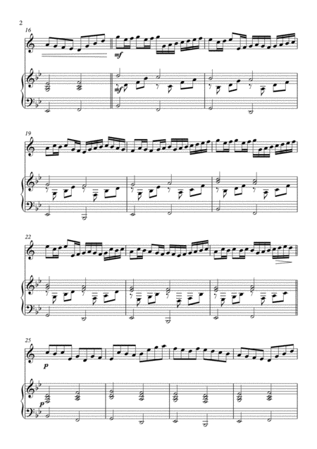 Canon In D Johann Pachelbel For Soprano Saxophone Piano Page 2