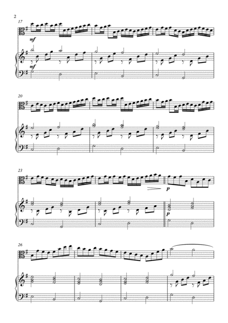 Canon In D Johann Pachelbel For Viola Piano Page 2