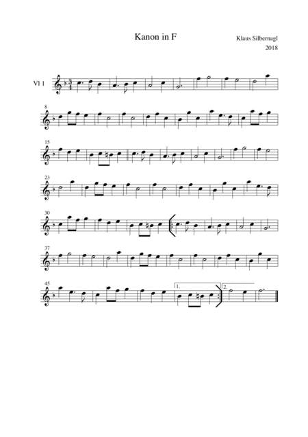 Canon In F For Strings And Flute Page 2