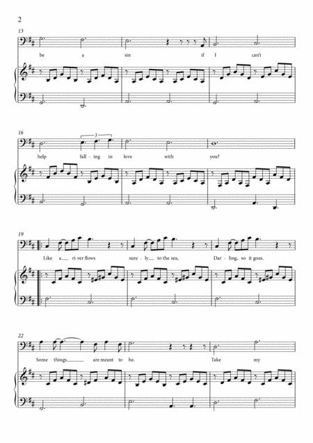 Cant Help Falling In Love Bassoon And Piano Page 2