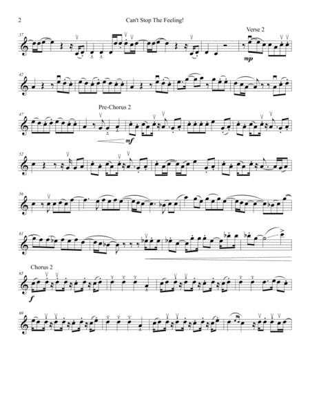 Cant Stop The Feeling By Justin Timberlake Easy Beginner Violin Solo Page 2