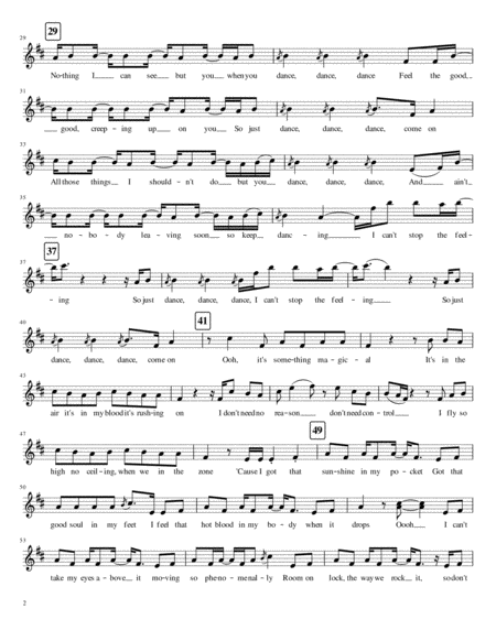 Cant Stop The Feeling From Trolls Alto Sax Page 2