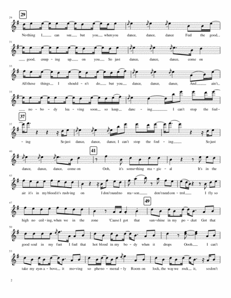 Cant Stop The Feeling From Trolls Tenor Sax Page 2