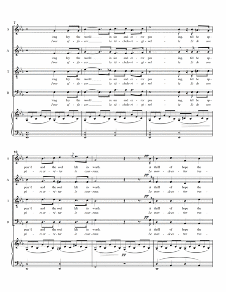 Cantique De Noel O Holy Night For Mixed Satb Choir With Piano In Eb Major With French And English Lyrics Page 2