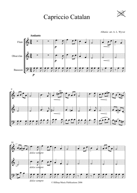 Capriccio Catalan Arr Flute Oboe Clarinet And Bassoon Page 2