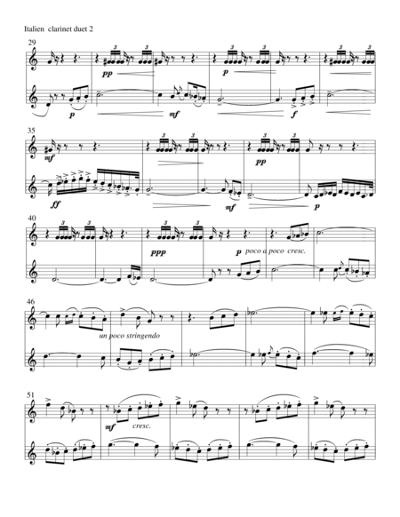 Capriccio Italien For Clarinet Duet Tchaikowsky Page 2