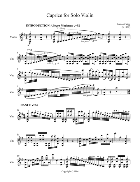 Caprice For Solo Violin Page 2