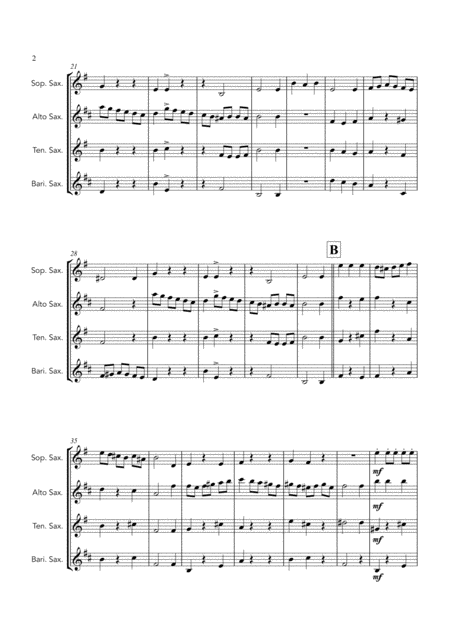 Capriol Suite Movement 1 And 2 Warlock Satb Saxophone Quartet Page 2