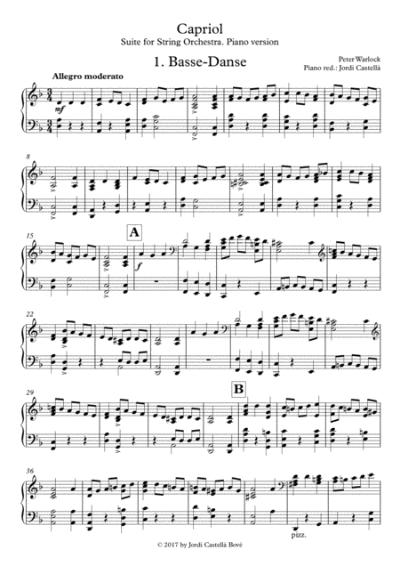 Capriol Suite Piano Version Page 2