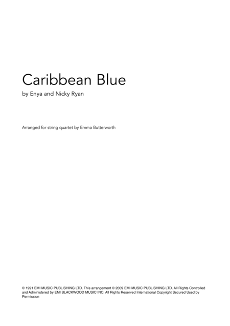 Caribbean Blue For String Quartet Page 2