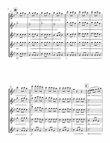 Carol Of The Bells F Min Tenor Saxophone Quintet Page 2