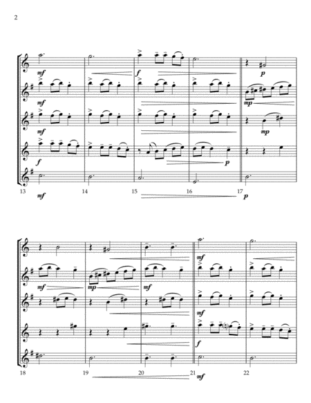Carol Of The Bells For Saxophone Quintet Page 2