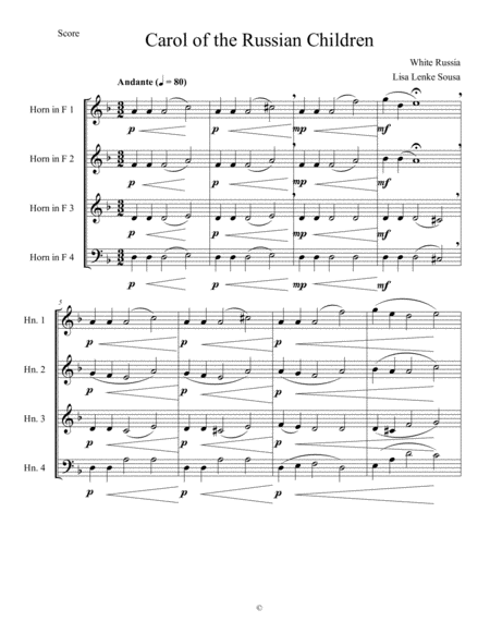 Carol Of The Russian Children Page 2